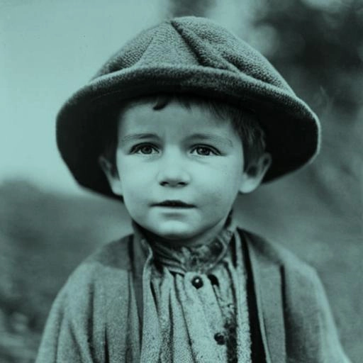 A young boy wearing a hat and coat.